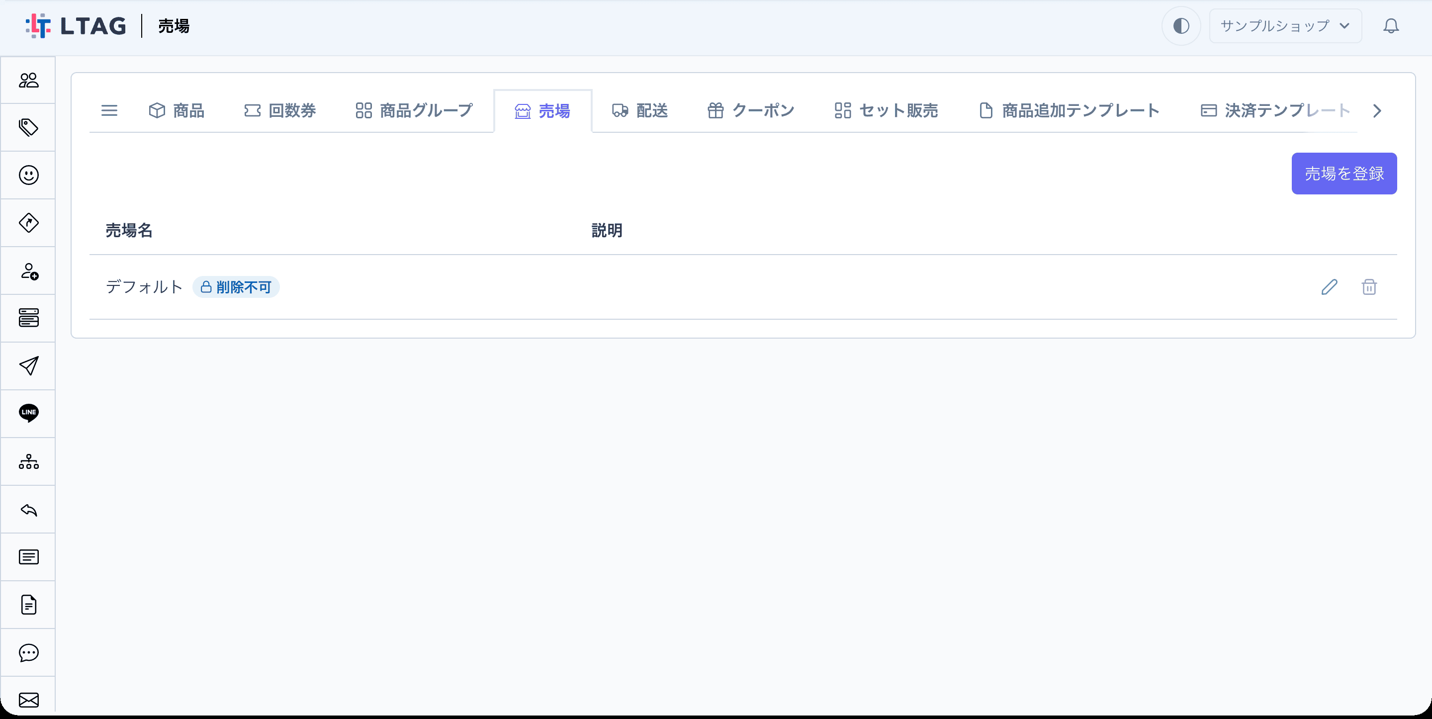 売場画面の全体